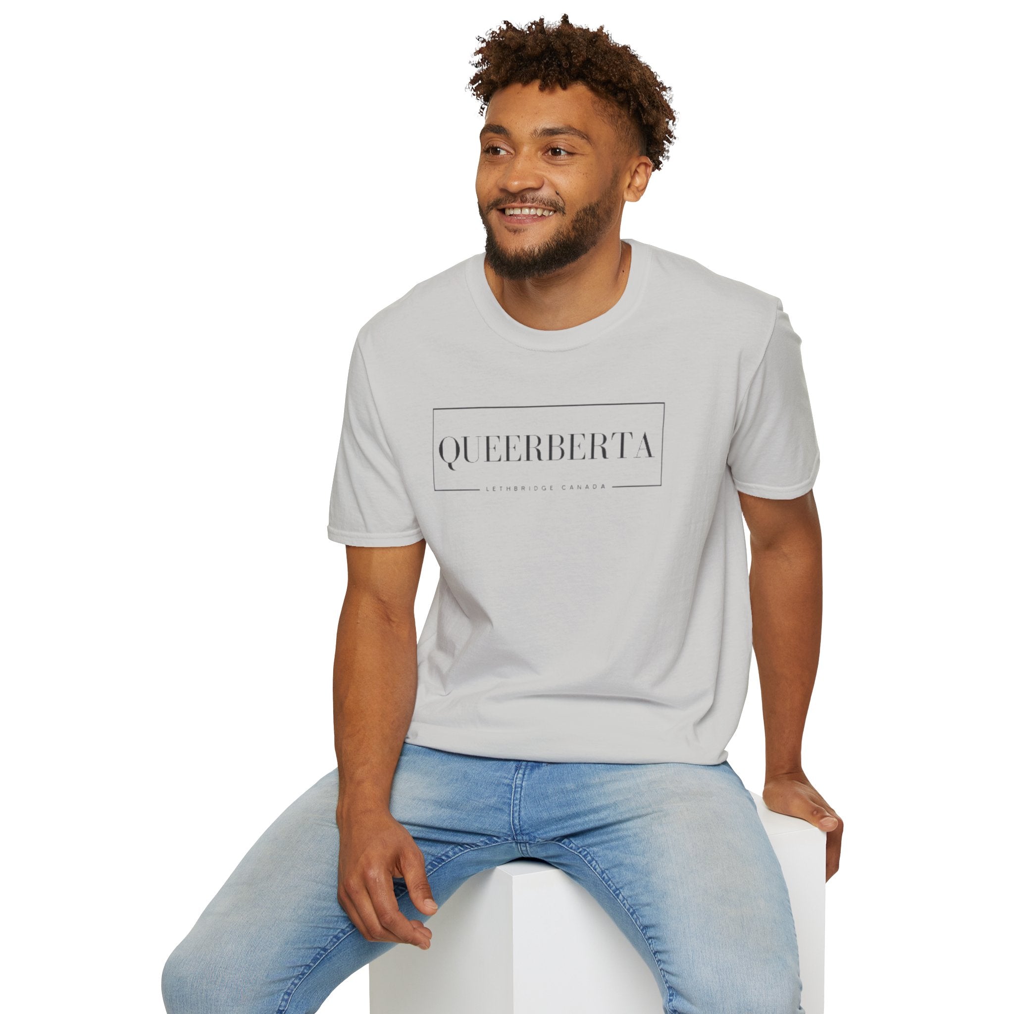 Lethbridge Queerberta | LGBTQ+ Pride Minimalist Logo Tee