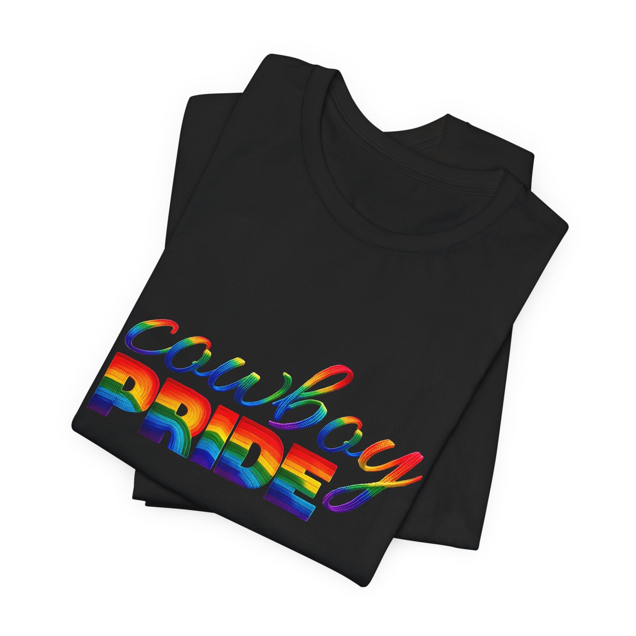 Cowboy Pride Rainbow T-Shirt — Rainbow LGBTQ+ Western Tee