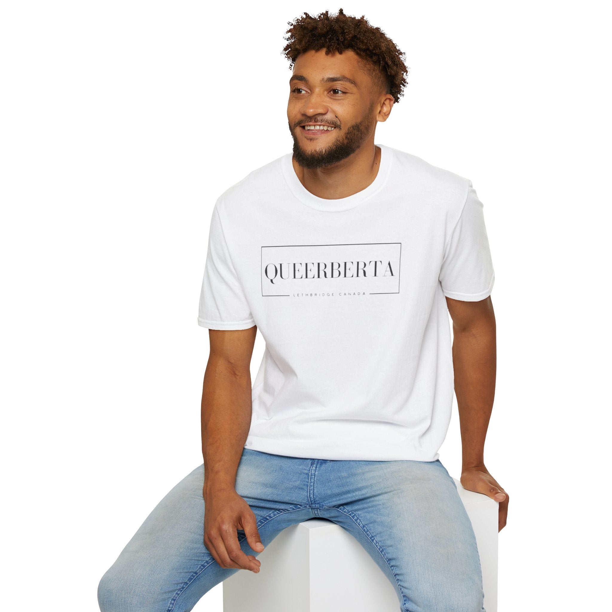Lethbridge Queerberta | LGBTQ+ Pride Minimalist Logo Tee