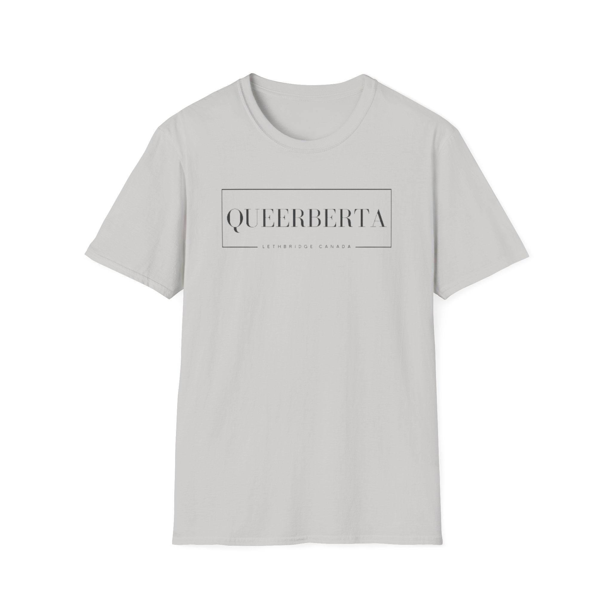 Lethbridge Queerberta | LGBTQ+ Pride Minimalist Logo Tee