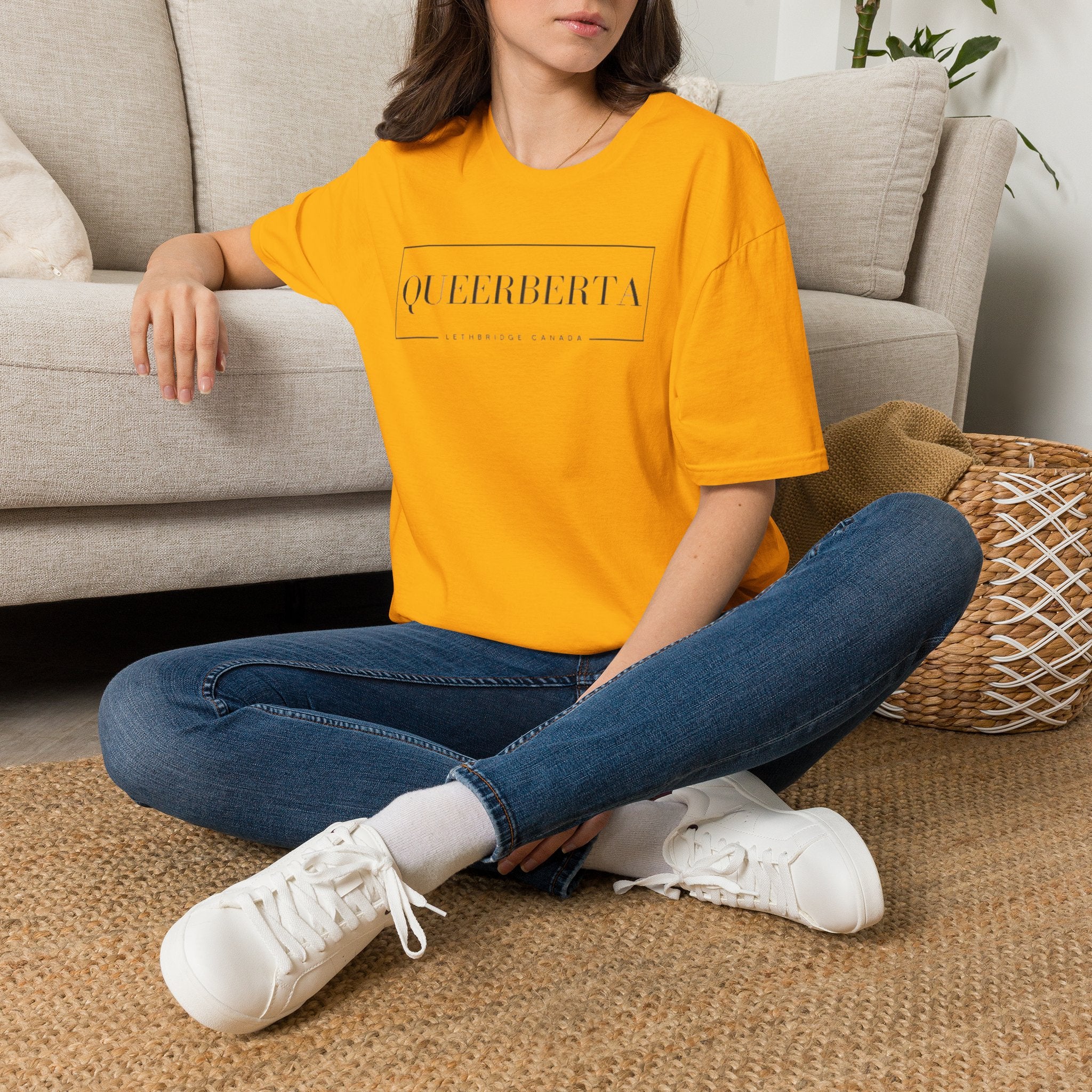 Lethbridge Queerberta | LGBTQ+ Pride Minimalist Logo Tee