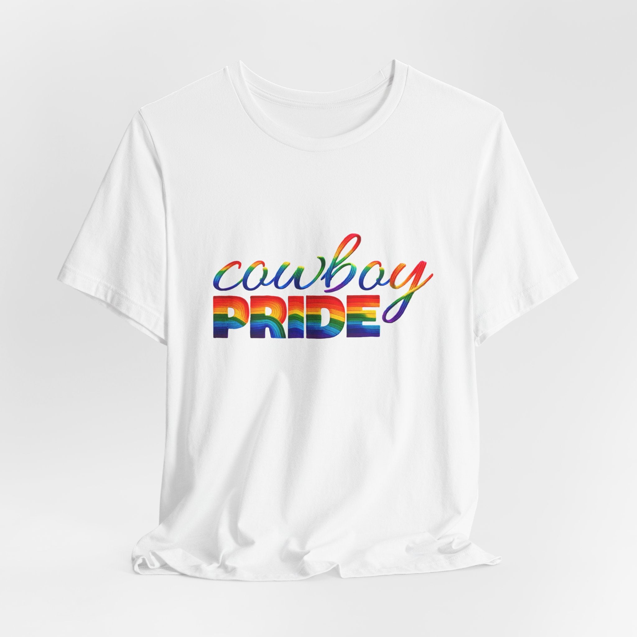 Cowboy Pride Rainbow T-Shirt — Rainbow LGBTQ+ Western Tee