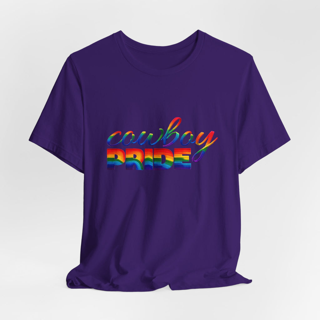 Cowboy Pride Rainbow T-Shirt — Rainbow LGBTQ+ Western Tee
