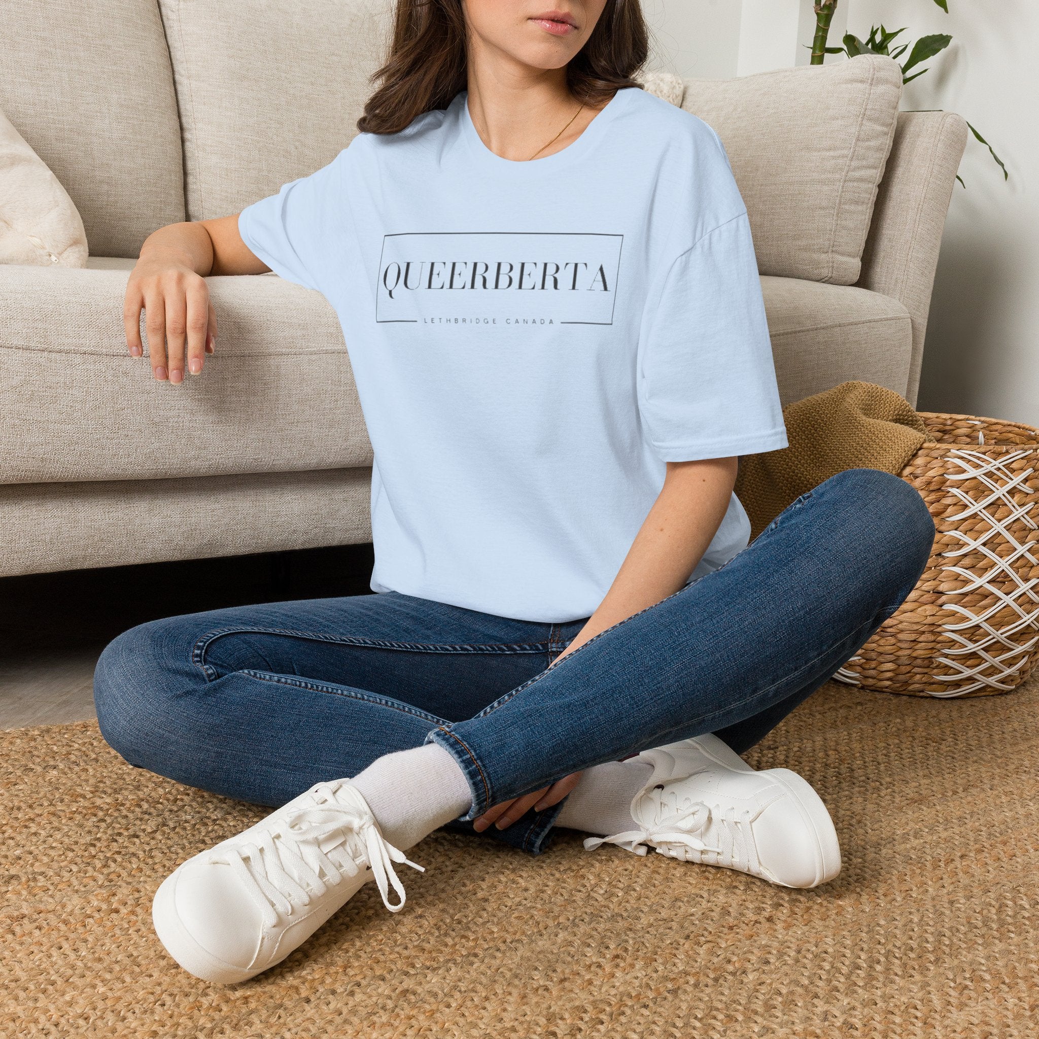 Lethbridge Queerberta | LGBTQ+ Pride Minimalist Logo Tee