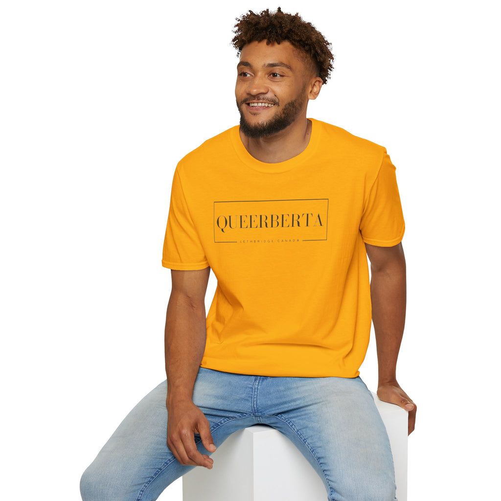 Lethbridge Queerberta | LGBTQ+ Pride Minimalist Logo Tee