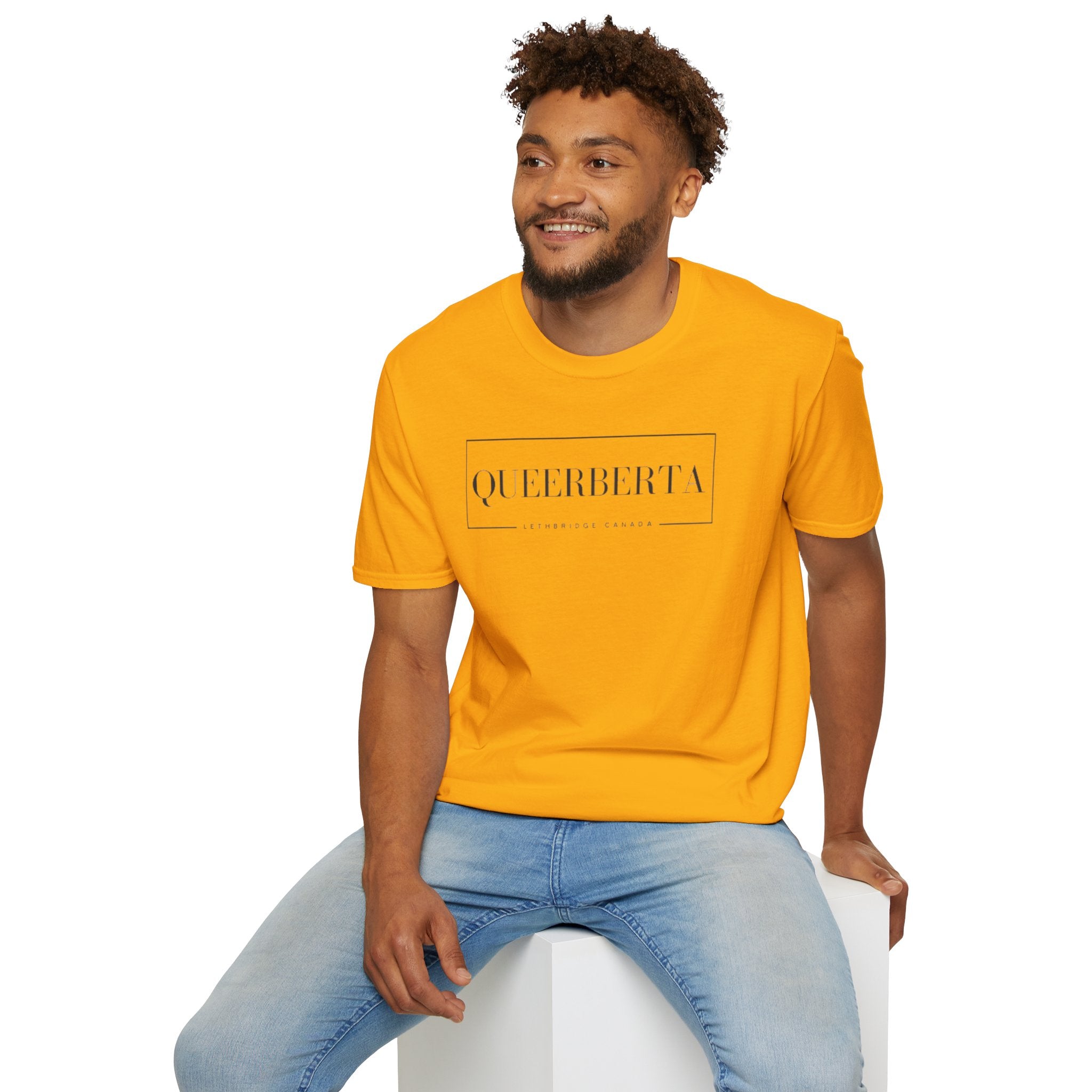 Lethbridge Queerberta | LGBTQ+ Pride Minimalist Logo Tee