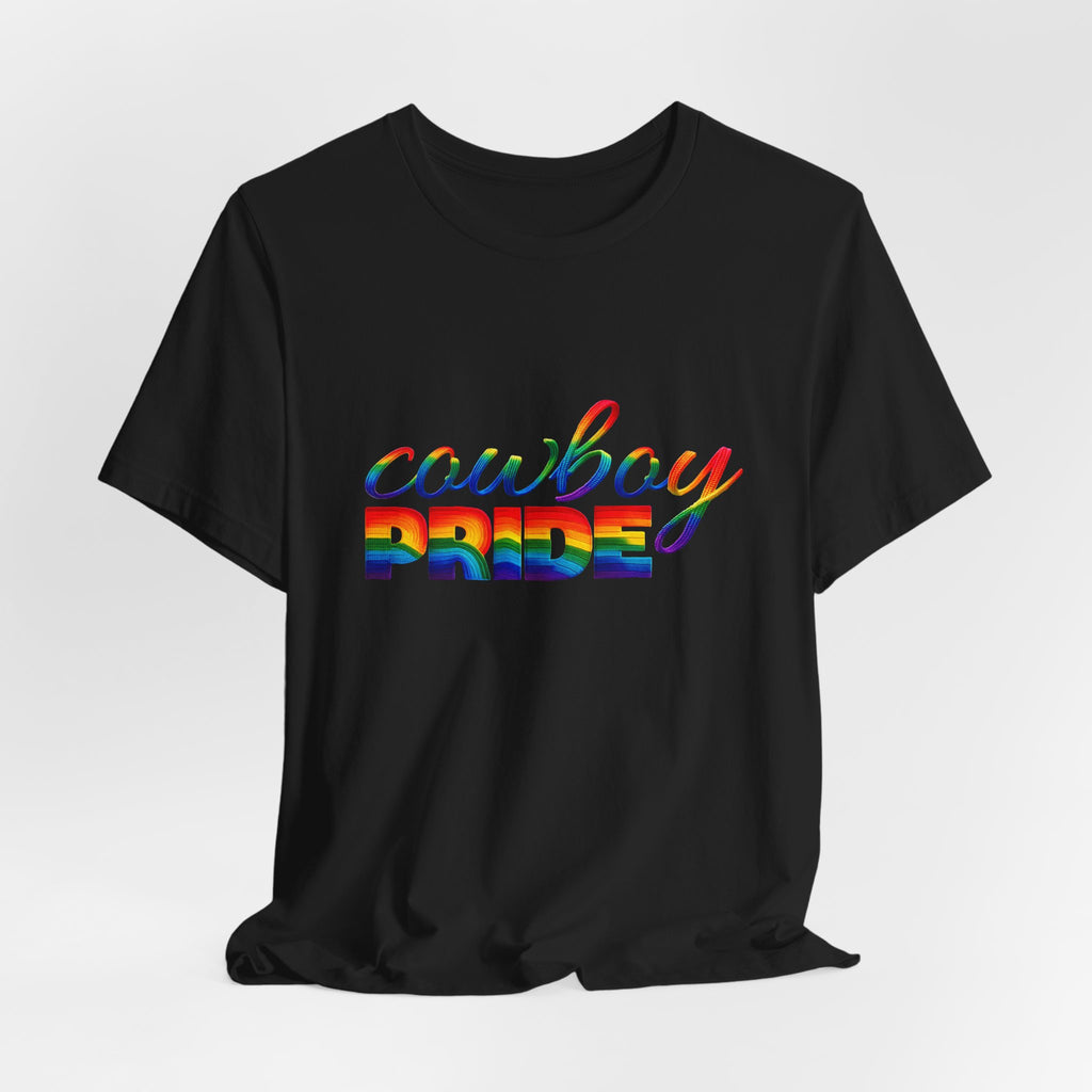 Cowboy Pride Rainbow T-Shirt — Rainbow LGBTQ+ Western Tee