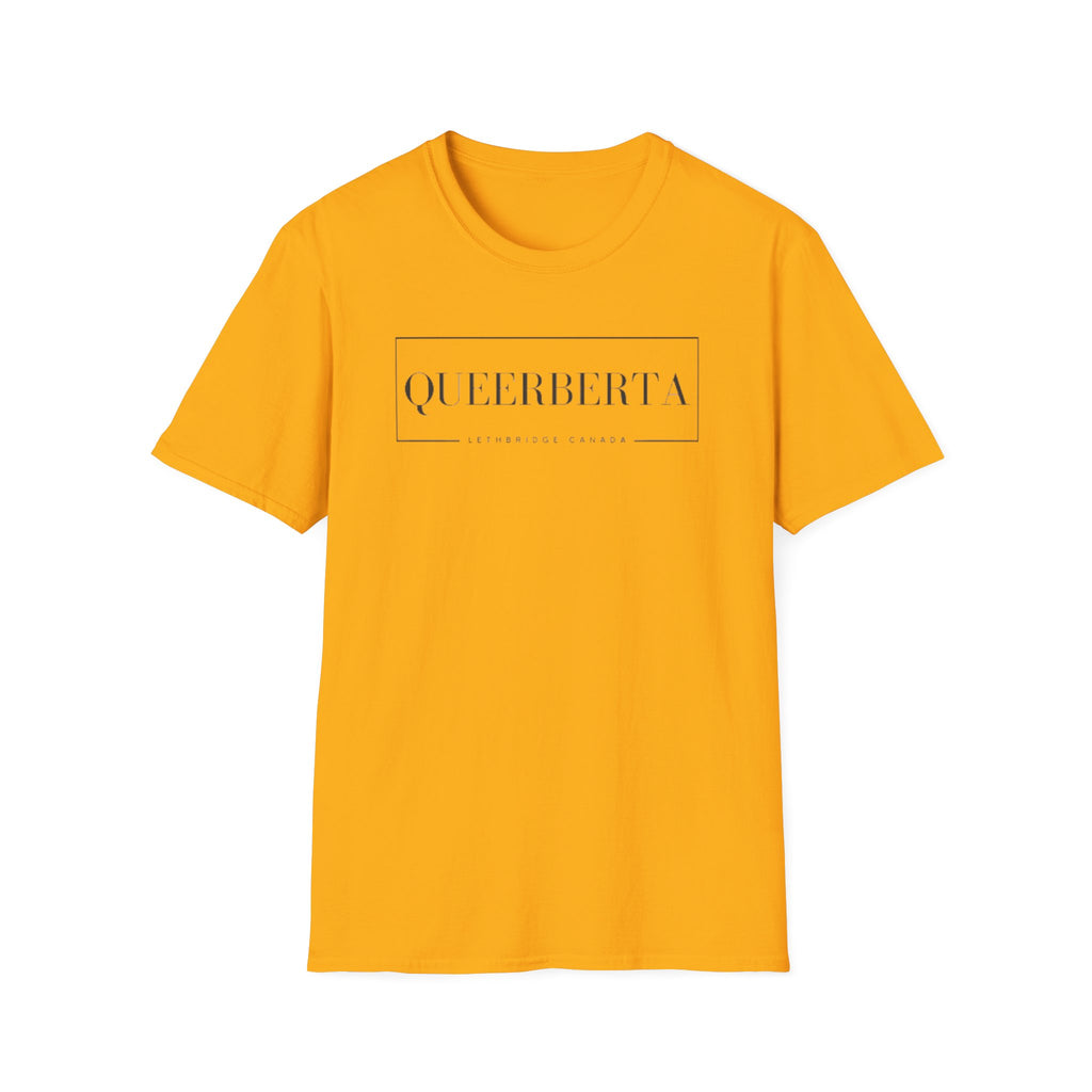 Lethbridge Queerberta | LGBTQ+ Pride Minimalist Logo Tee