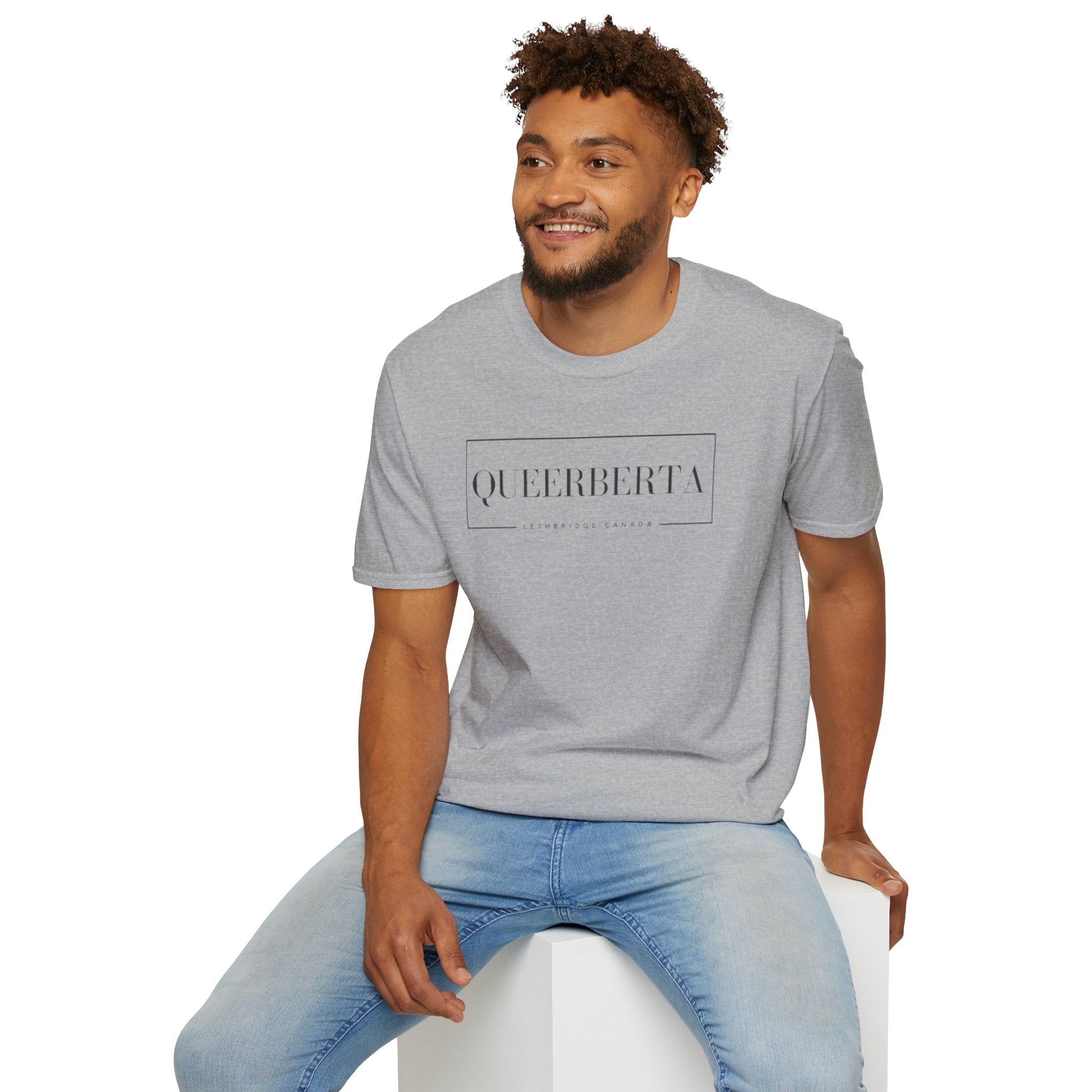 Lethbridge Queerberta | LGBTQ+ Pride Minimalist Logo Tee